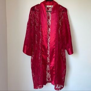Vintage Red Lace Victoria’s Secret Robe